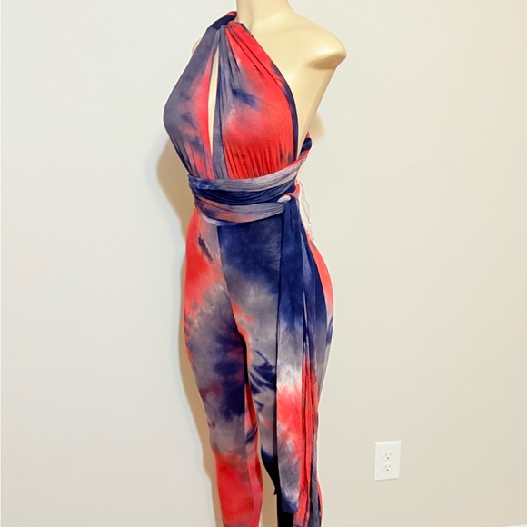 Multicolored tie dye one piece bodysuitt - Picture 6 of 9